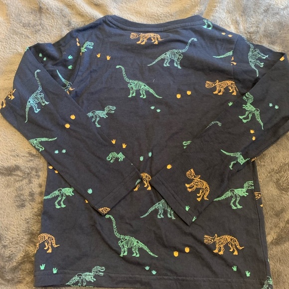 Sovereign Code Blue and Green Long Sleeve Tee with Dinosaur Print - Picture 5 of 5